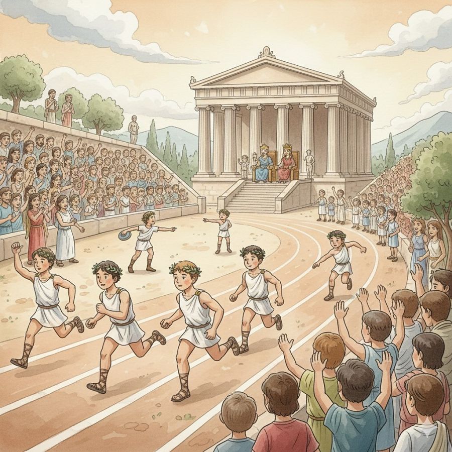 Kinderklub: Die 1. Olympiade - Spiel und Sport in der Antike