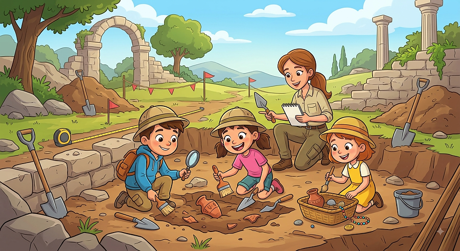 Kinderklub: Der Archäologie auf der Spur